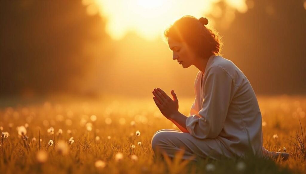 A person seeking divine direction and open doors for their career through prayer.