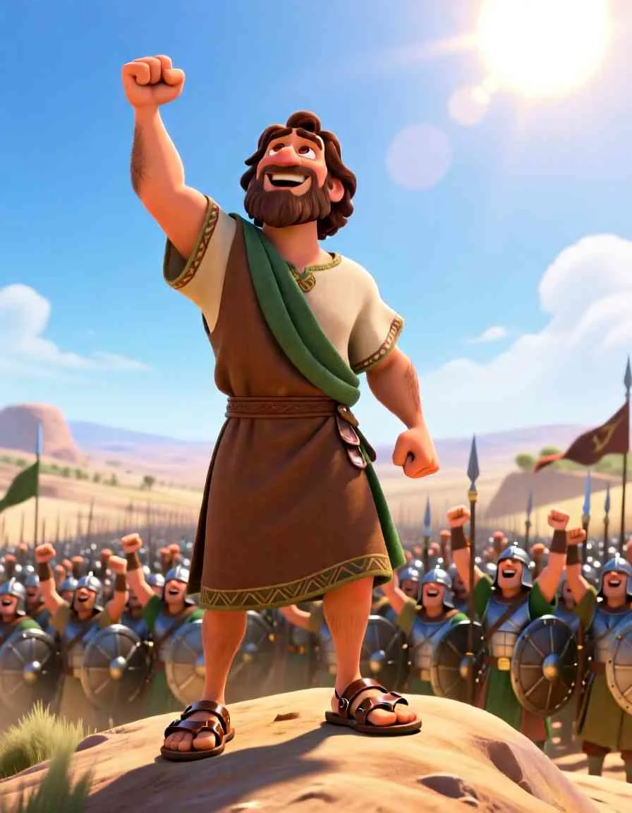 Heartwarming 3D illustration of a beautiful, sun-drenched valley where the daylight lasts as a sign of God's power.