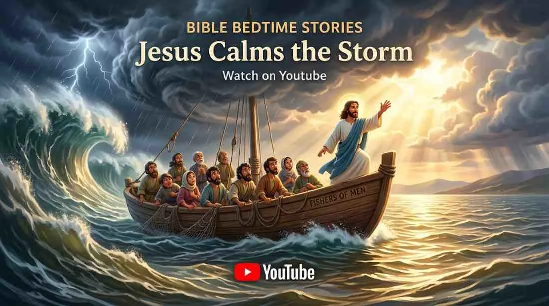 Watch Bible Bedtime Video of 'Jesus Calms the Storm' on YouTube