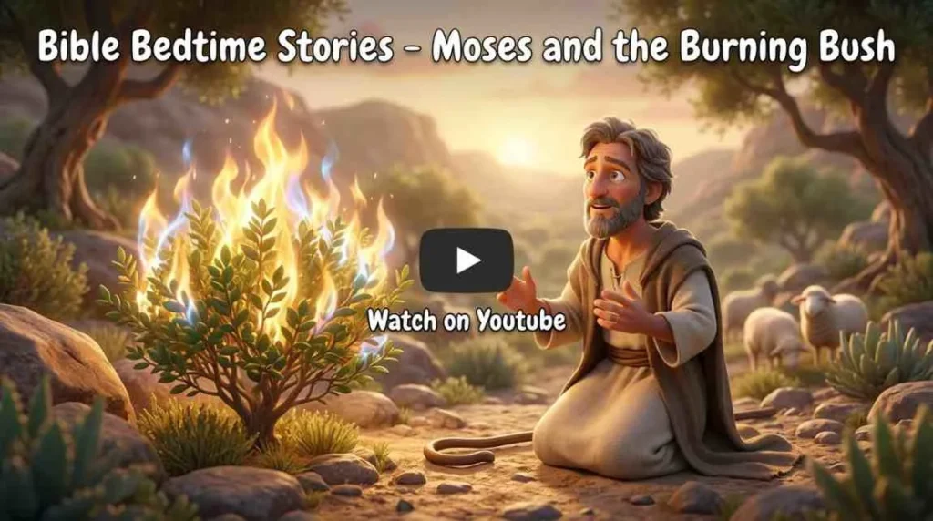 Watch Bible Bedtime Video of 'Moses and the Burning Bush' on YouTube