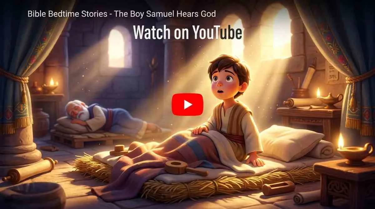 Watch Bible Bedtime Video of 'The Boy Samuel Hears God' on YouTube