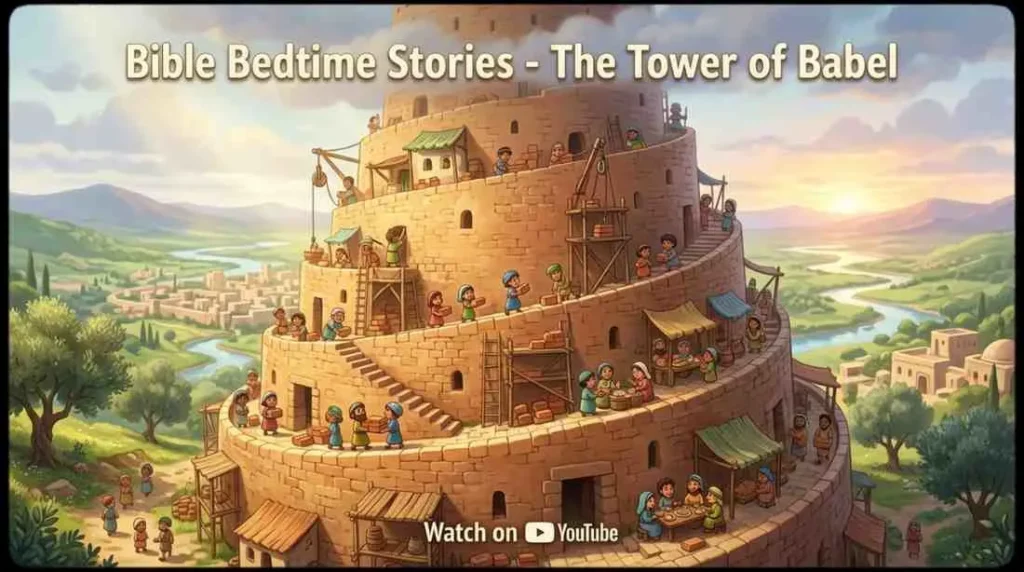 Watch Bible Bedtime Video of 'The Tower of Babel' on YouTube