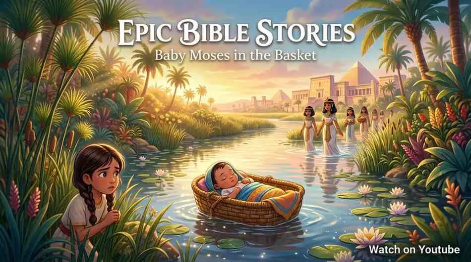 Watch Bible Stories Video of 'Baby Moses in the Basket' on YouTube