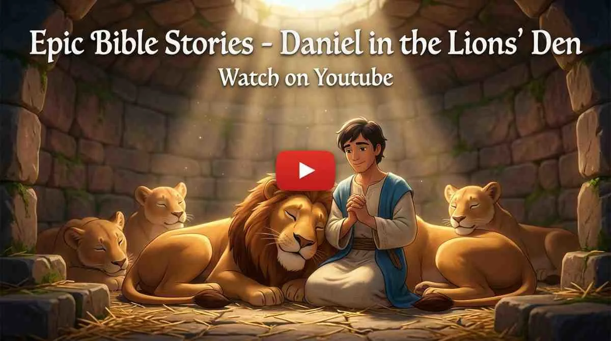 Watch Bible Stories Video of 'Daniel in the Lions' Den' on YouTube
