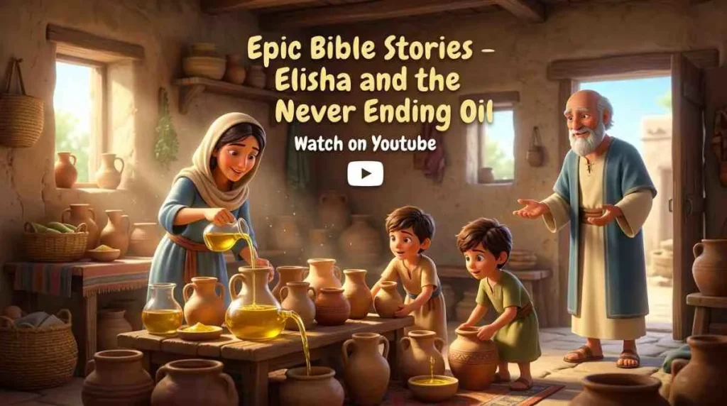 Watch Epic Bible Stories Video of 'Elisha and the Never Ending Oil' on YouTube