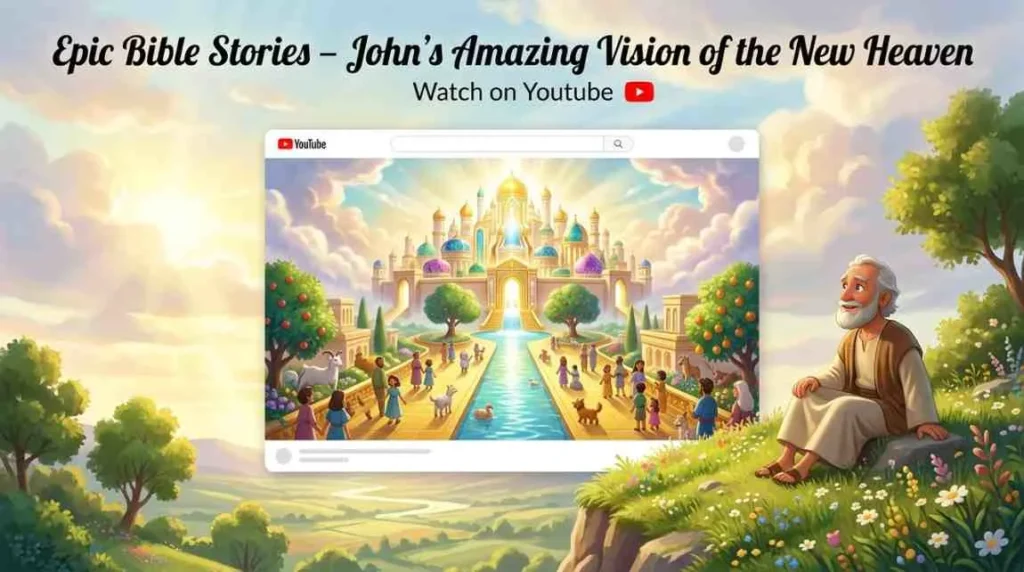 John’s Amazing Vision of the New Heaven – Animated Bible Adventure Watch Bible Stories Video of 'Heaven Revealed!' on YouTube