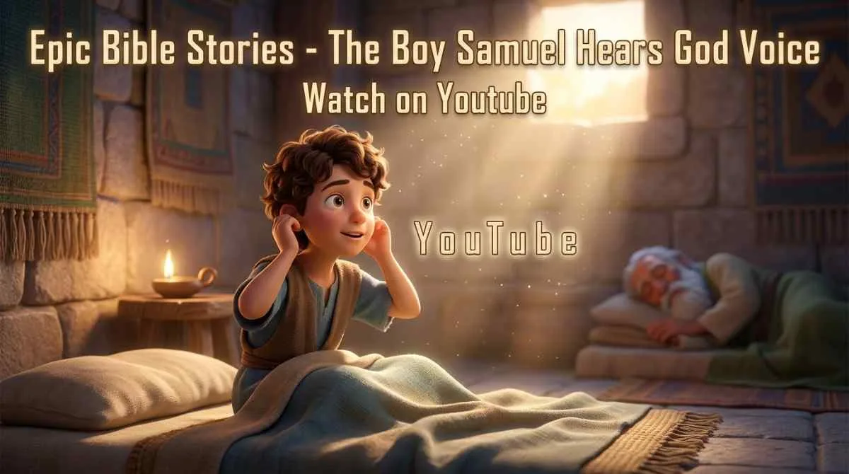 Watch Bible Stories Video of 'The Boy Samuel Hears God Voice' on YouTube