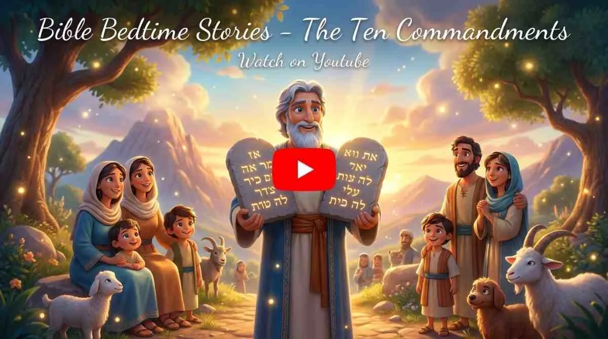 Watch Bible Bedtime Video of 'The Ten Commandments' on YouTube