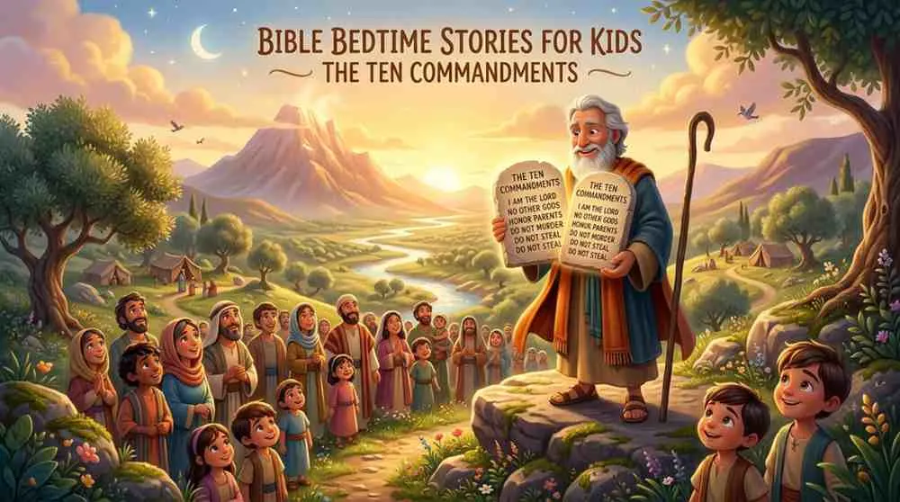 3D Pixar-style digital illustration of a strong man named Moses in a beige tunic standing calmly in a vast desert under a bright sun, with a line of people waiting in the background.